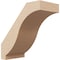 Ekena Millwork 3-inch W x 6-inch D x 6-inch H Baker Rough Cedar Woodgrain TimberThane Knee Brace, Primed BRCUR03X06X06BKRRCPR - alternate 1